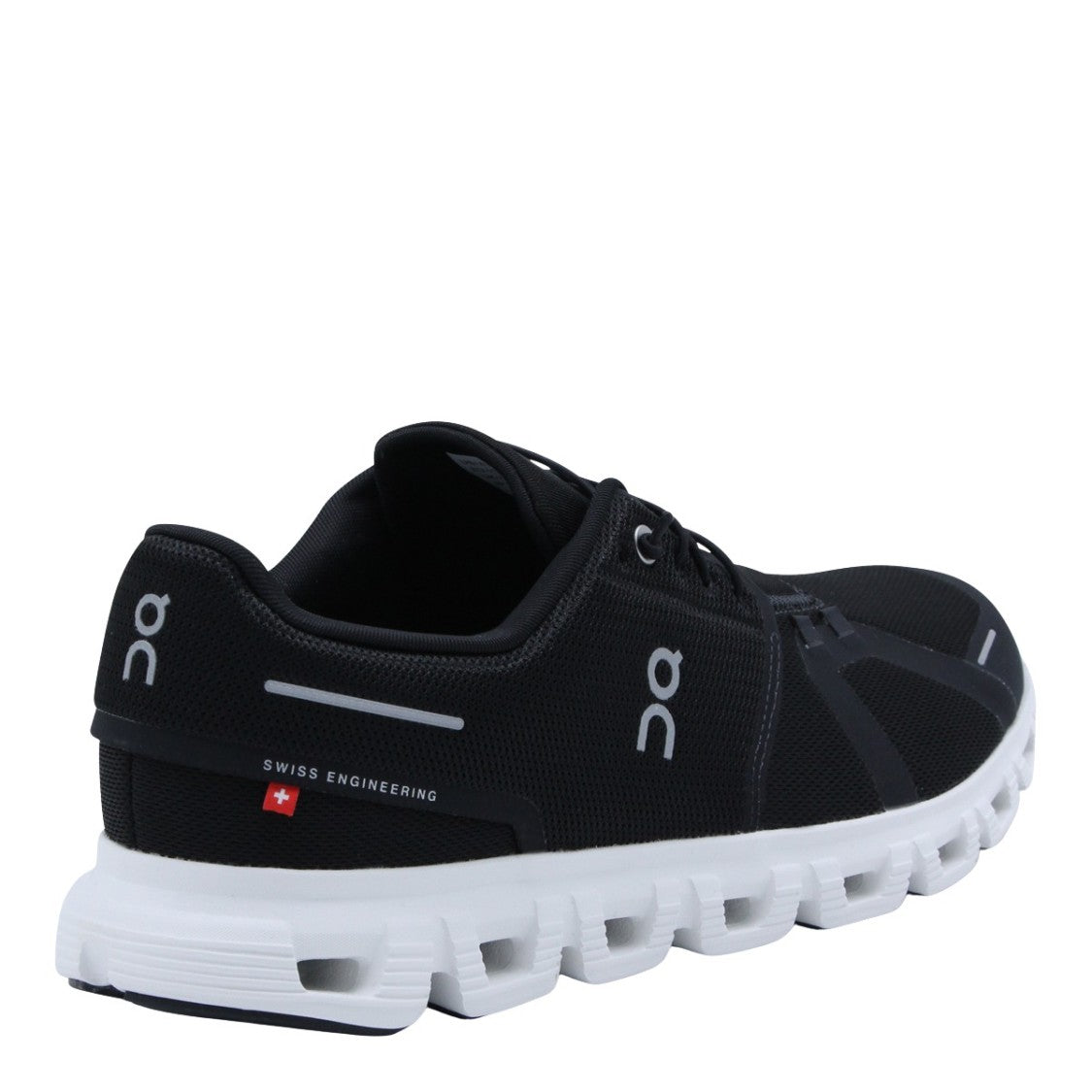 On Streamlined Black Sneakers With Textured Sole