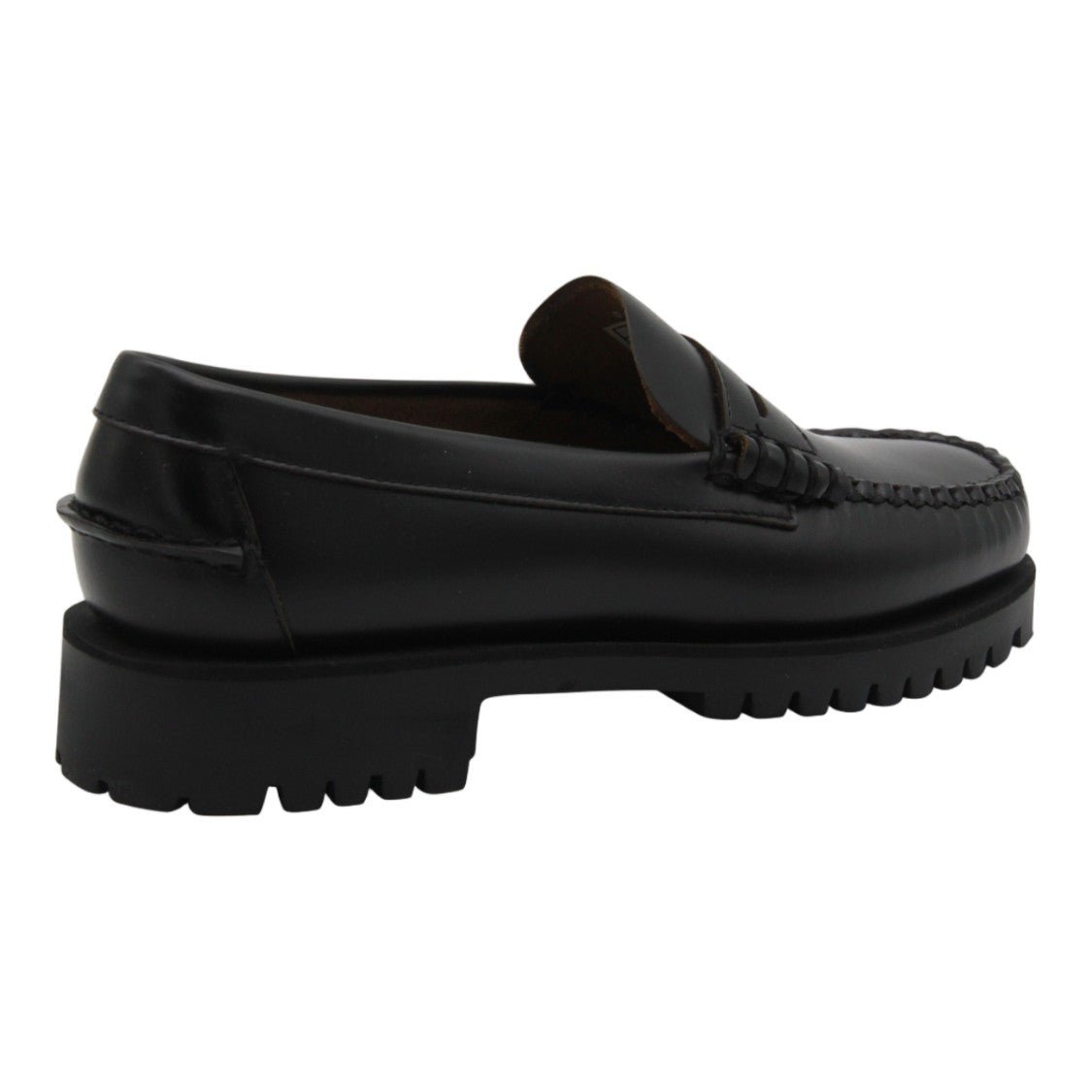 Sebago Penny Loafer-Inspired Black Flats With Moccasin Stitching
