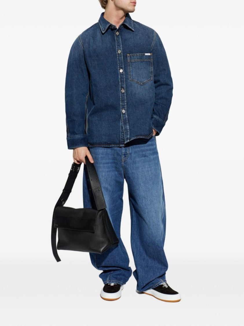 Givenchy Blue Denim Classic Button-Down Shirt