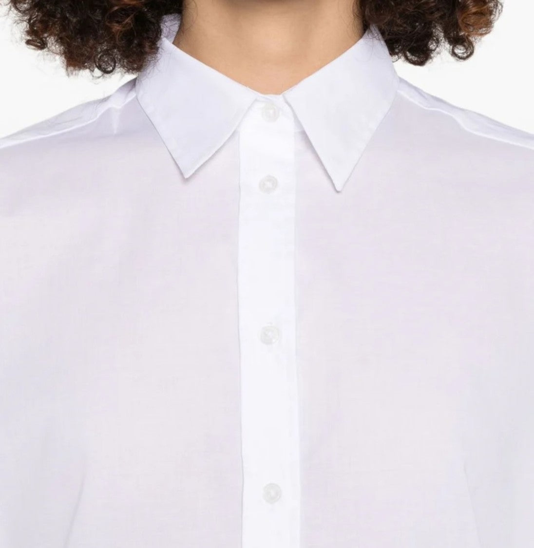 Fay Boxy White Shirt With Classic Collar
