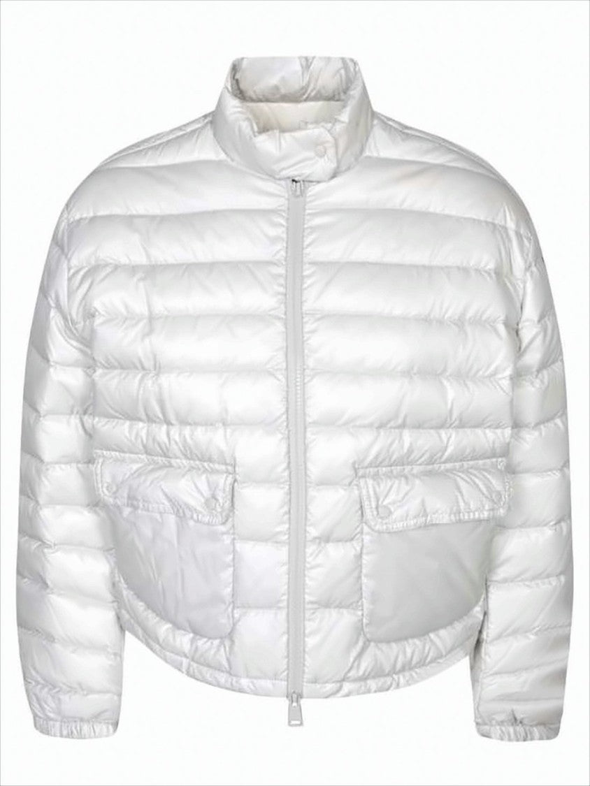 Moncler Cropped Puffer Jacket With Horizontal Quilting
