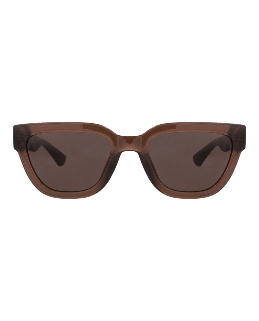 Gucci Cat Eye-Frame Injection Sunglasses With Gold Logo Accent
