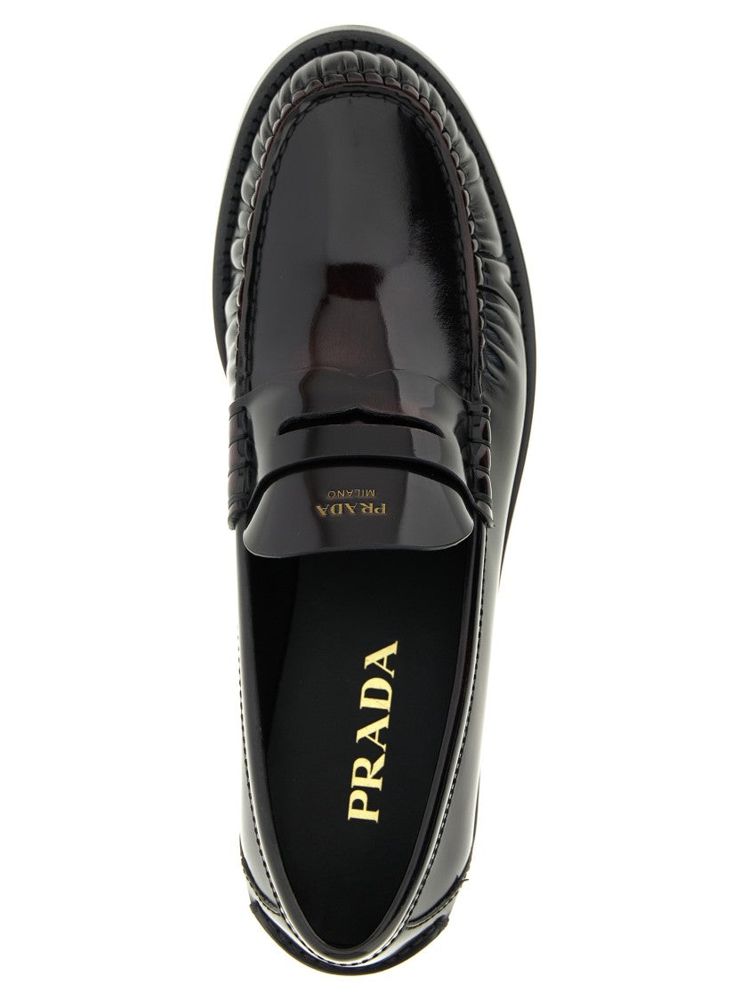 Prada Brushed Leather Loafers