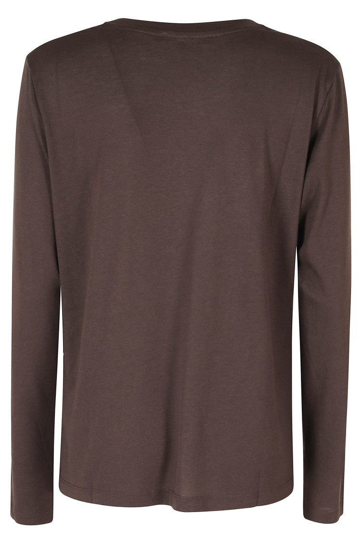 Seventy Double-Layered Brown Crew-Neck Sweater With Minimalistic Design