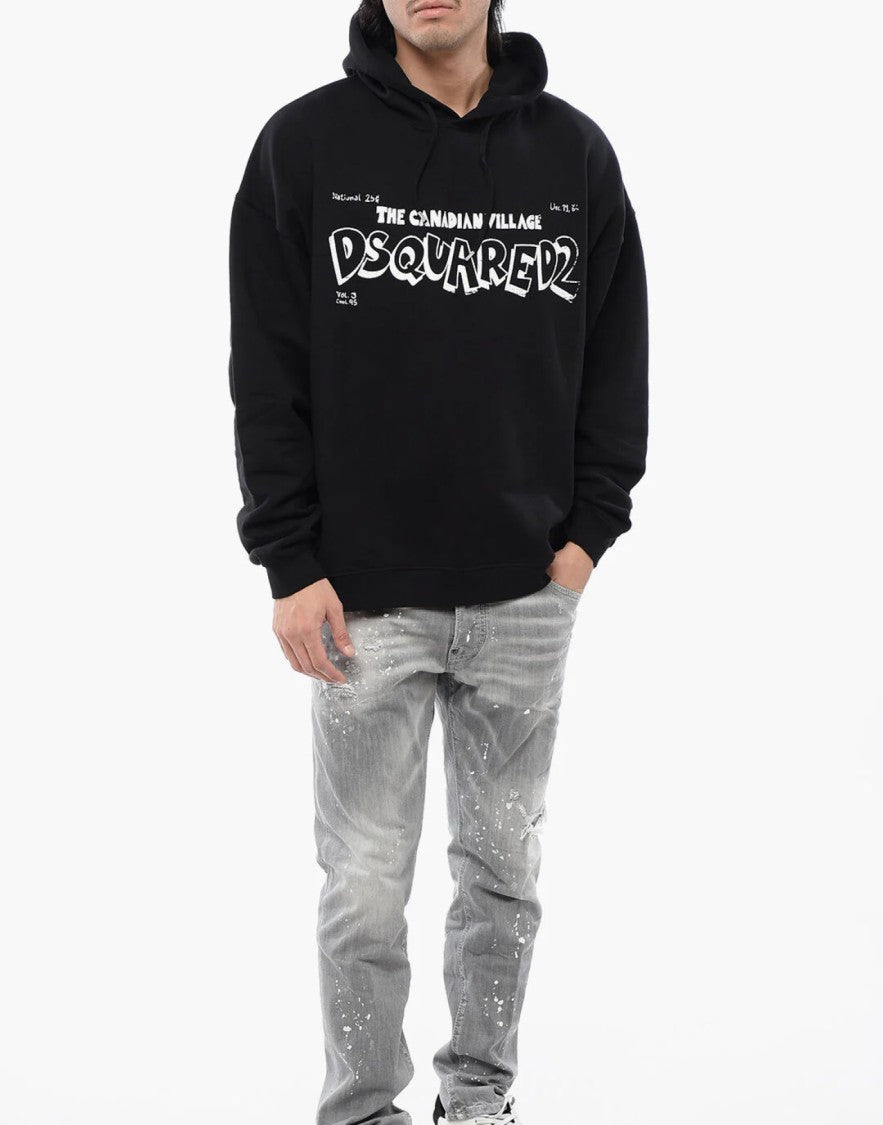 Dsquared2 Canadian Village Logo Loose Fit Hoodie