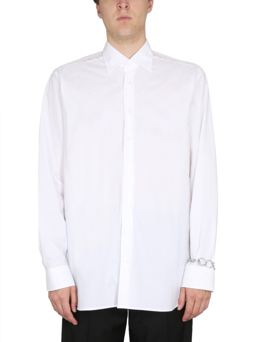Raf Simons White Cotton Shirt With Classic Collar