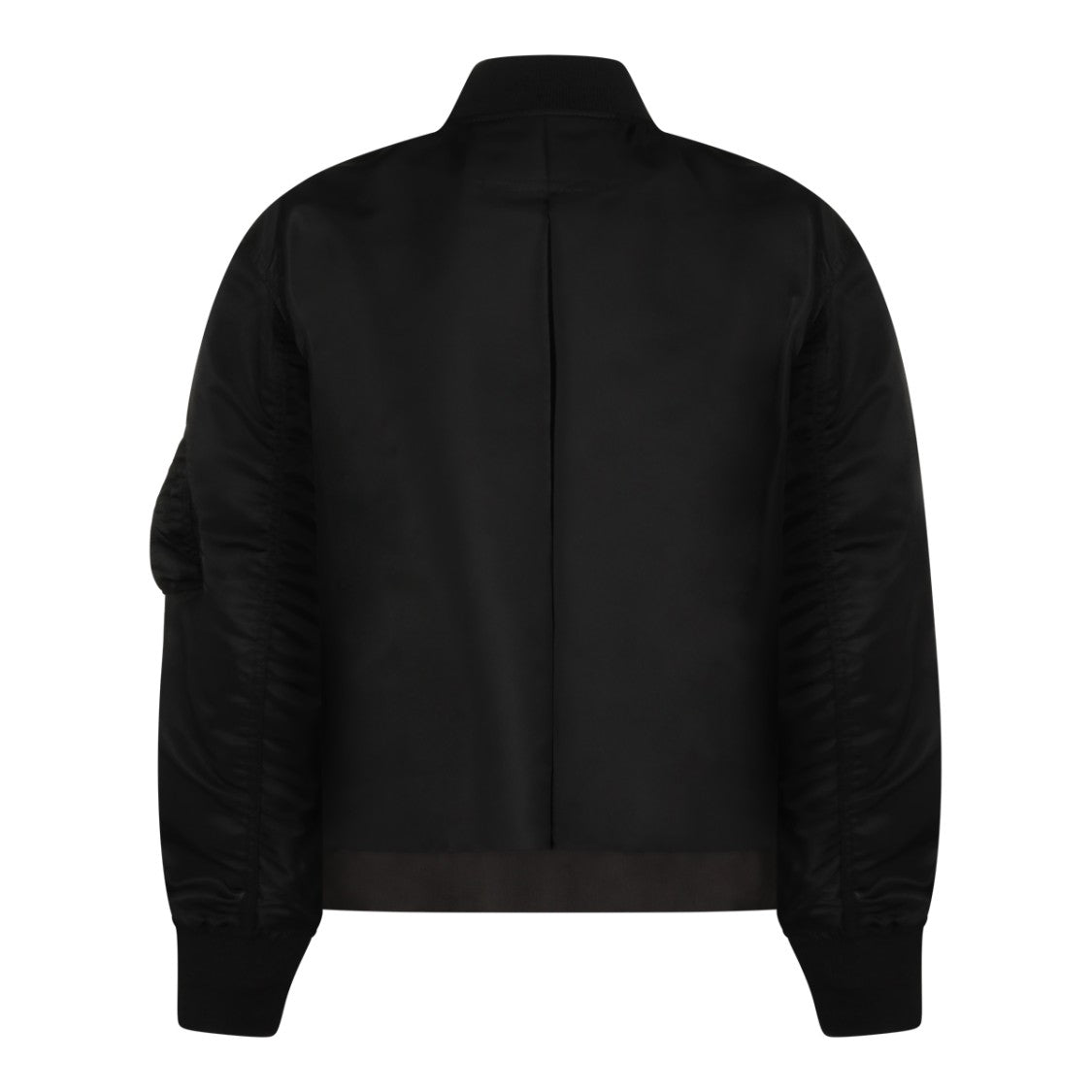 Sacai Oversized Black Jacket With Zip Fastening
