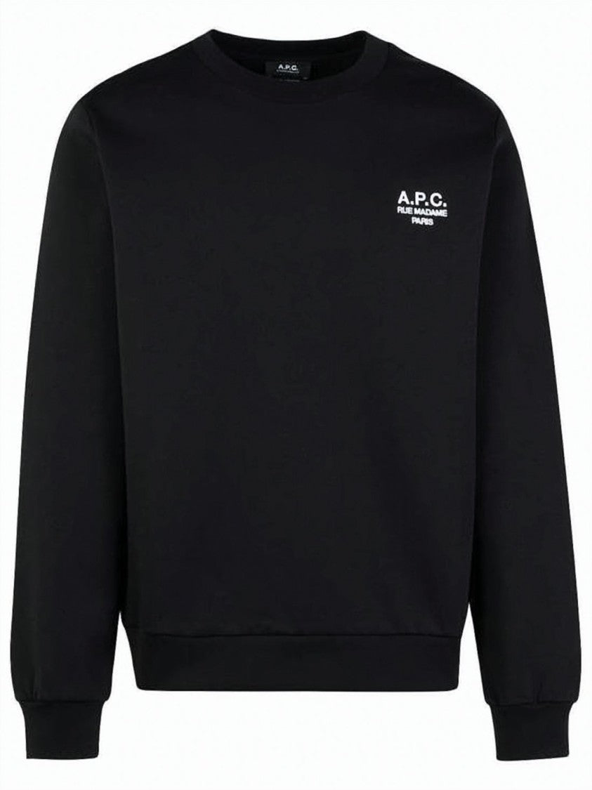A.P.C. Long-Sleeve Crewneck Sweatshirt With Minimalist Design And Logo Detail