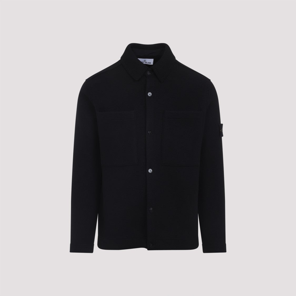 Stone Island Black Virgin Wool Cardigan