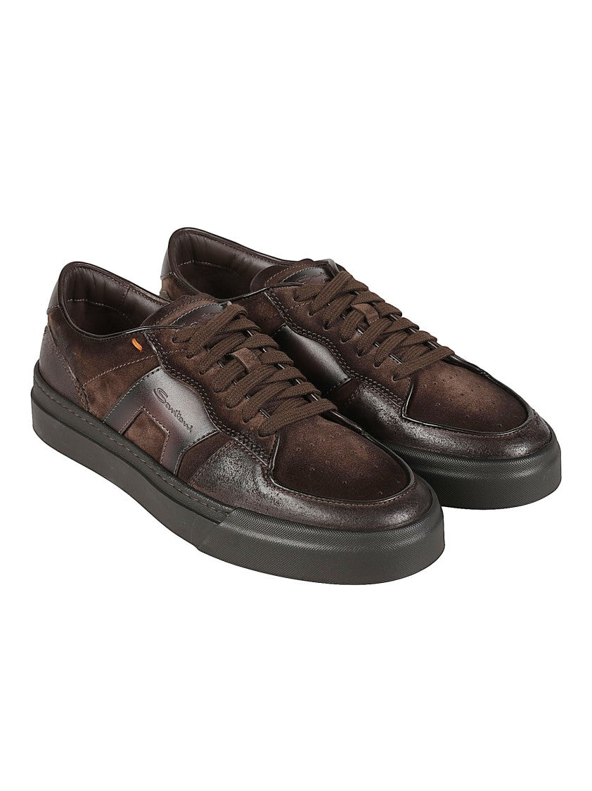 Santoni Dbs Sport Low-Top Calfskin Sport Sneakers