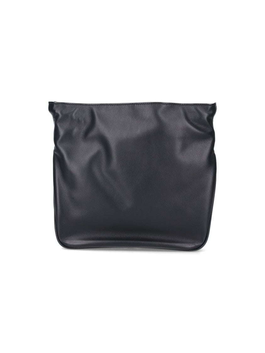 Roger Vivier Black Pilgrim Crystal Nappa Shoulder Bag
