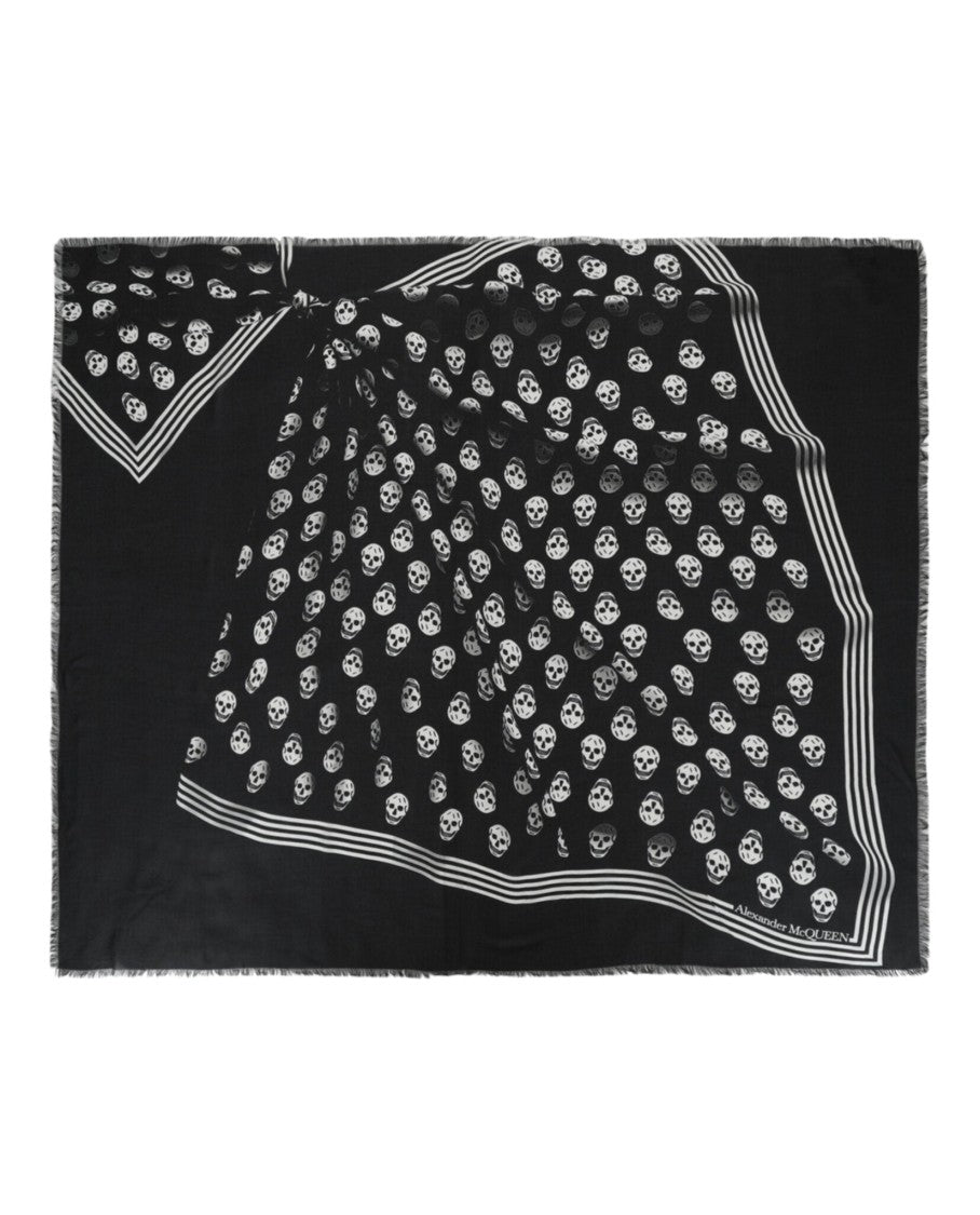 Alexander Mcqueen Skull Print Modal Scarf