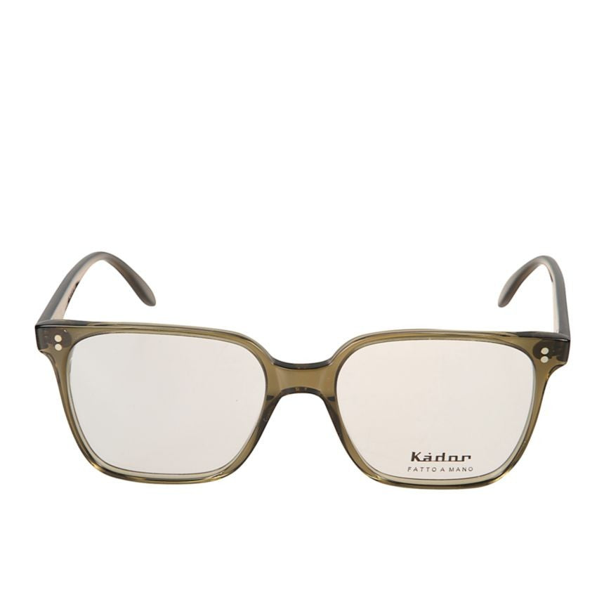 Kador Gregory Translucent Brown Acetate Eyeglasses With Silver Rivet Details