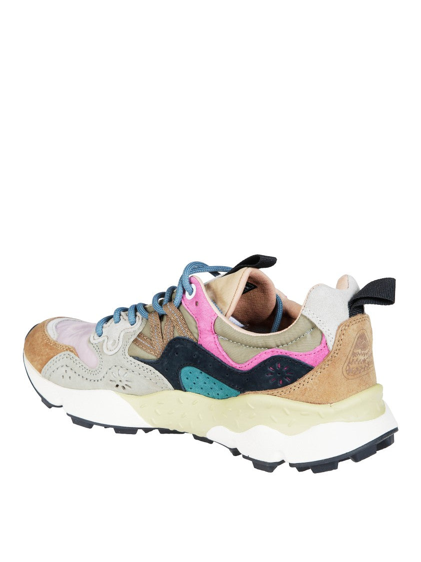 Flower Mountain Yamano 3 Suede-Blend Low-Top Colorful Accents Sneakers