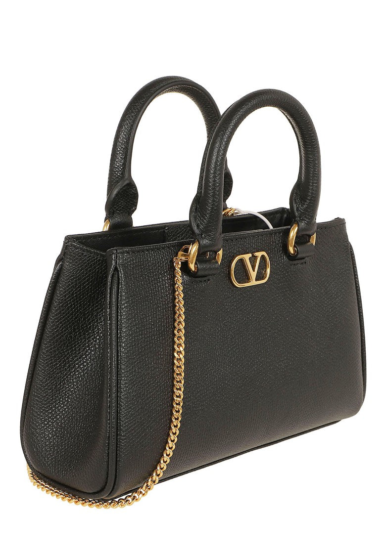 Valentino Garavani Mini Handbag With Vlogo Signature In Premium Grained Calfskin