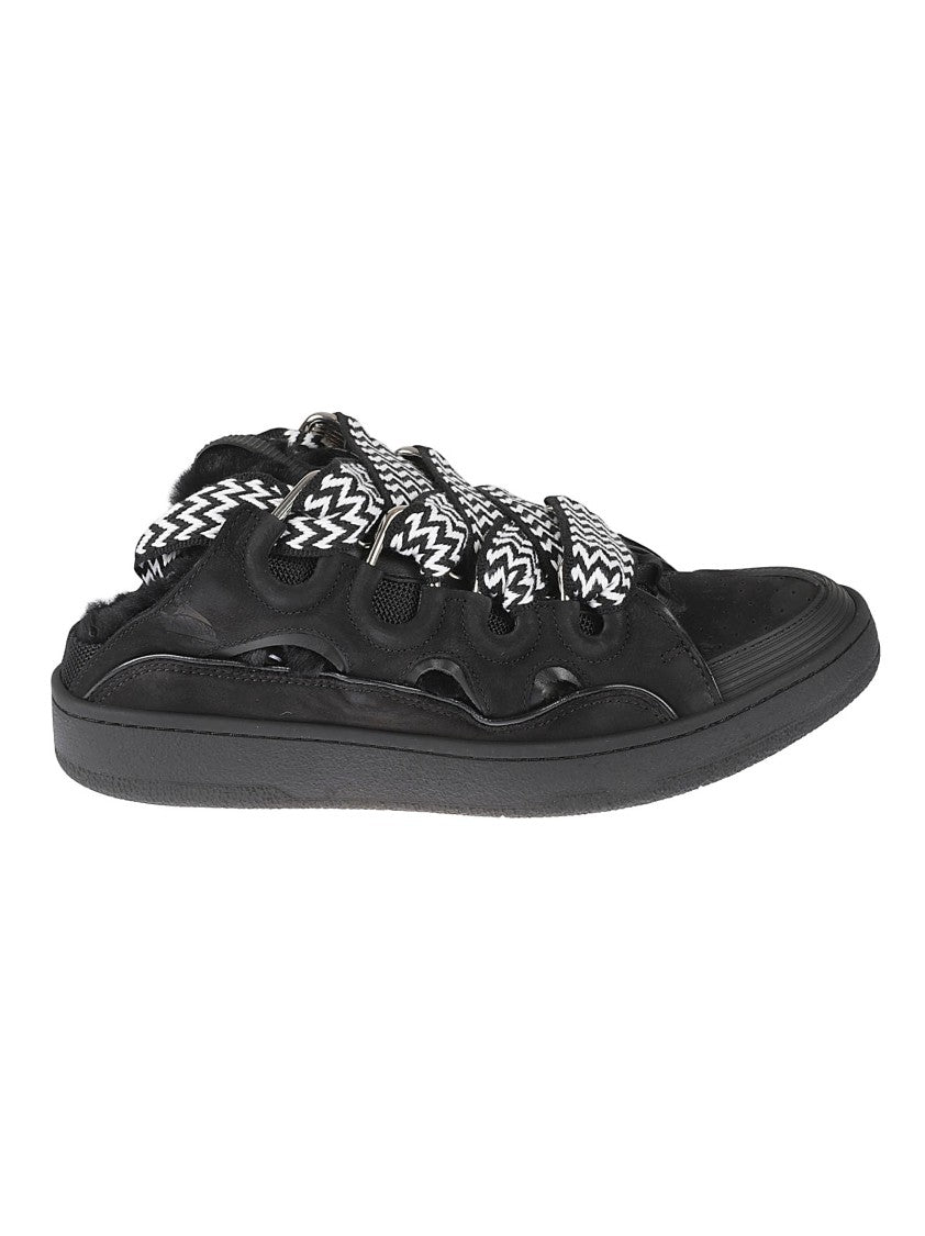 Lanvin Low-Top Black Leather Sneakers