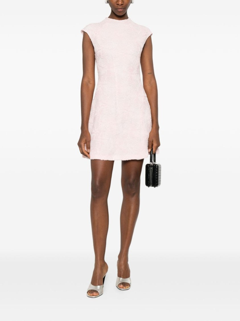 Rotate Floral Mini Dress With High Neckline