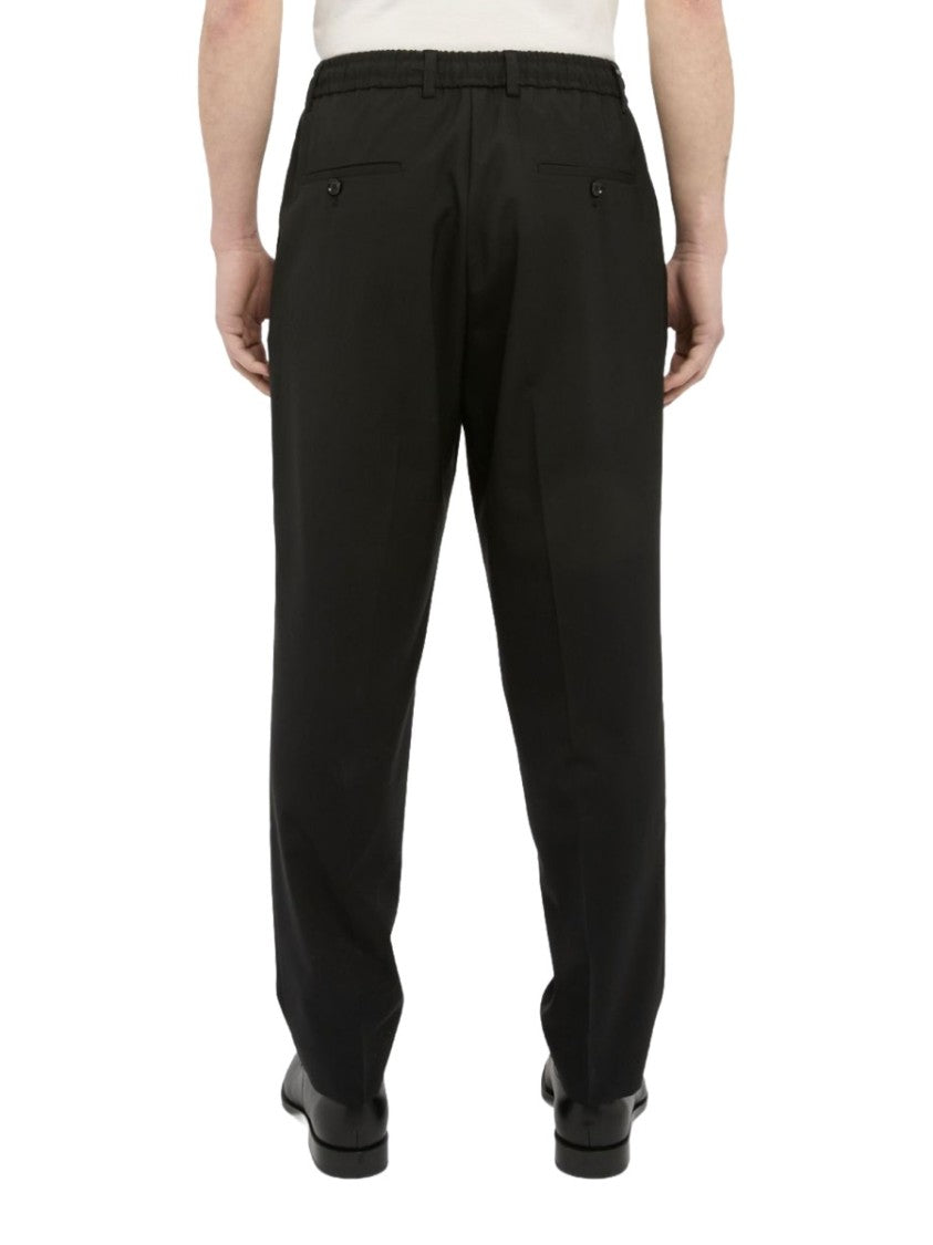 Be Able Tailored Black Trousers With Pleated Front And Tapered Leg