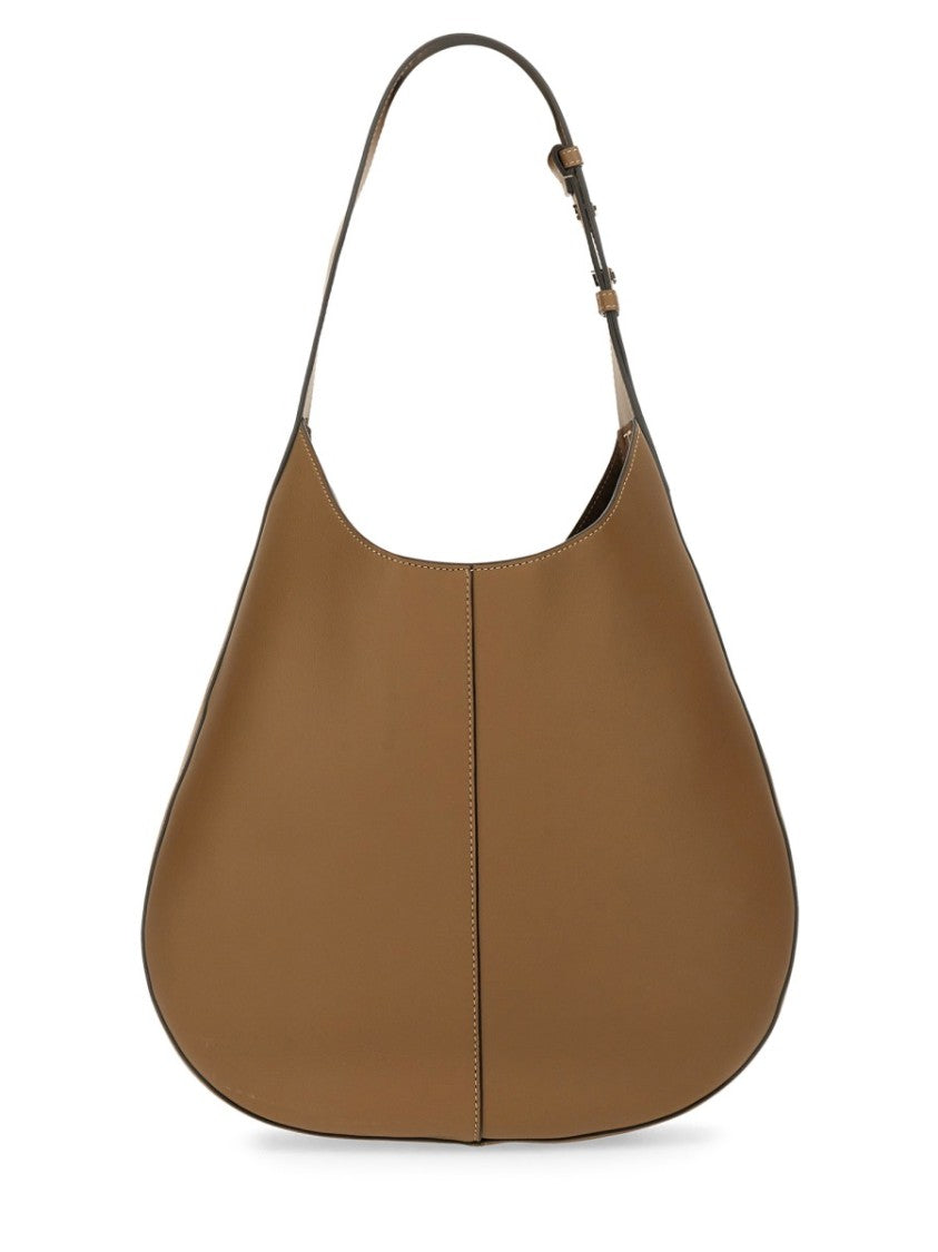 Tod's Brown Calfskin Hobo Bag