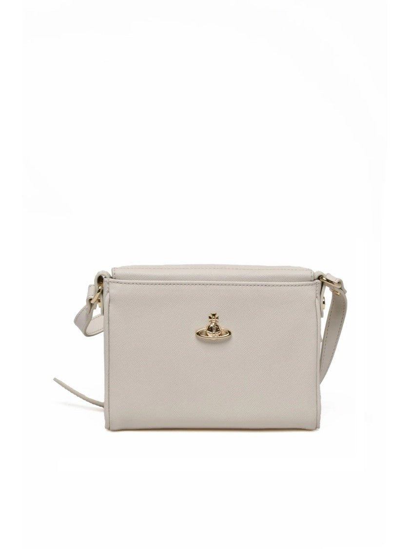 Vivienne Westwood Victoria Crossbody Bag With Magnetic Snap Closure And Adjustable Strap
