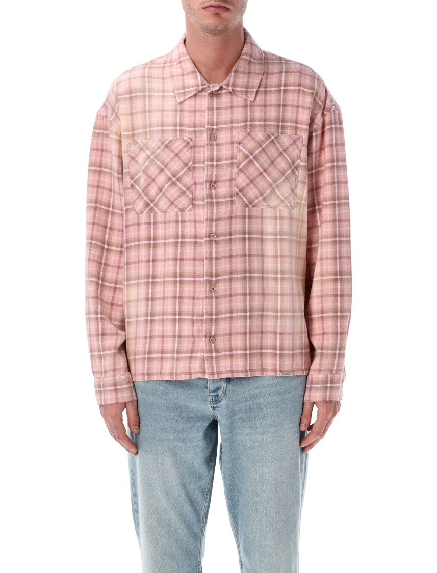 Represent Represent Distressed Check Flannel Shirt