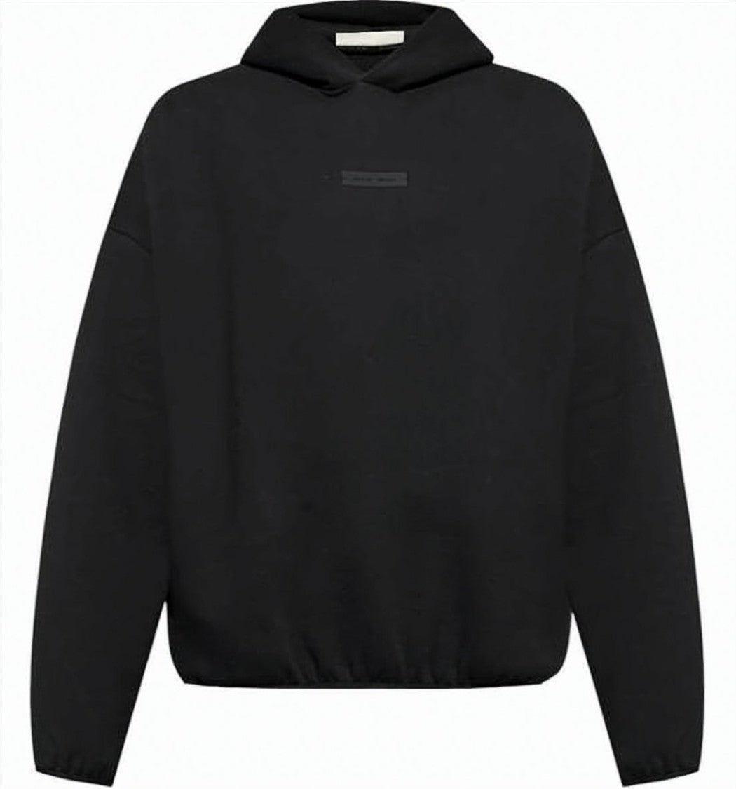 Fear Of God Relaxed Fit Black Fleece Zip-Up Hoodie