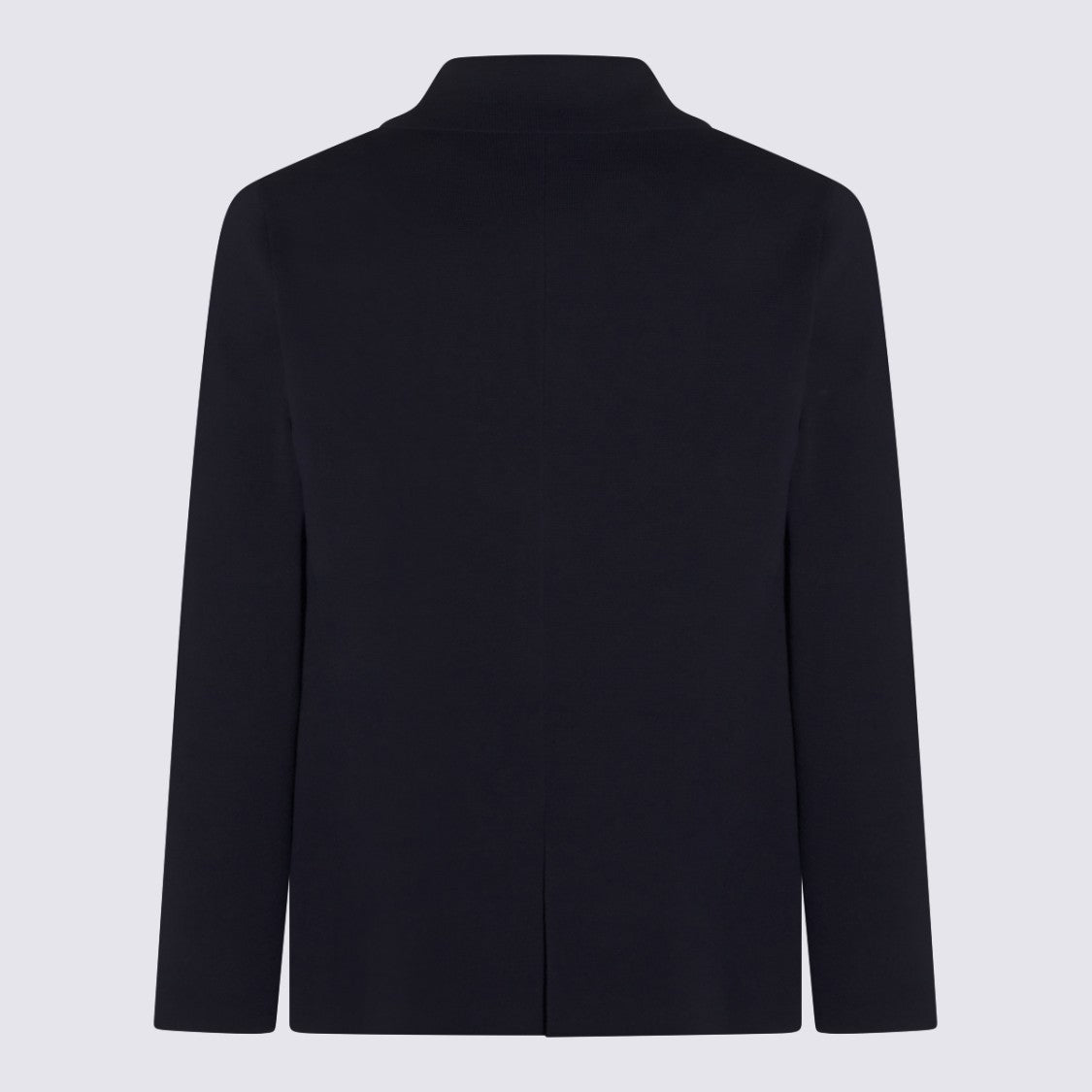 Malo Navy Cotton Blazer With Lapel Collar