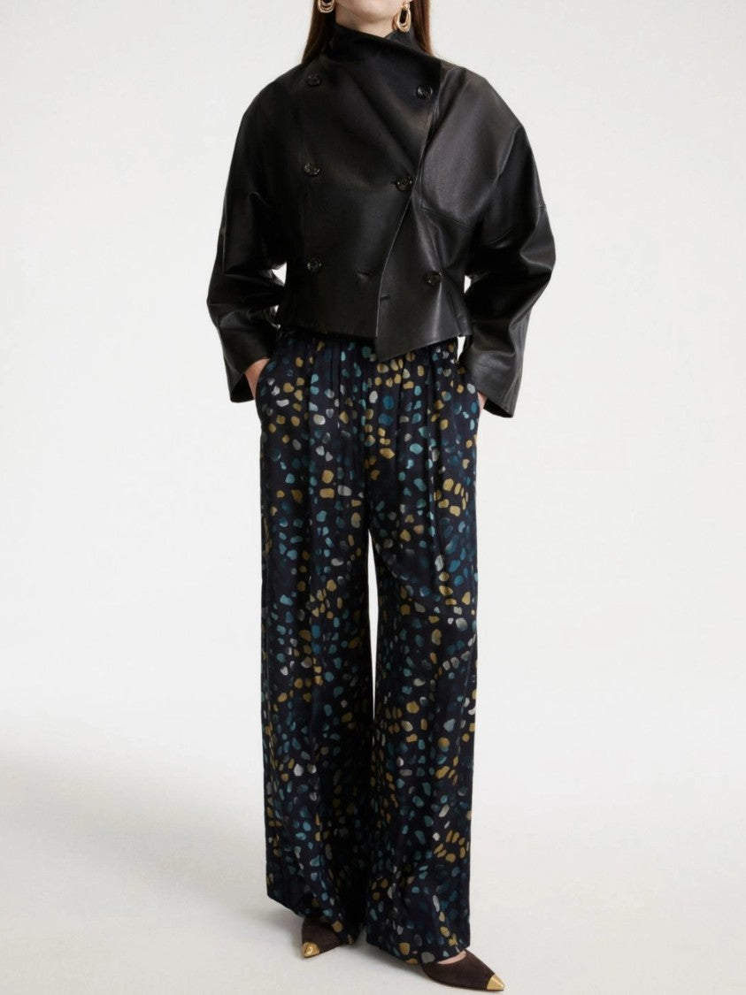 Marella Wide-Leg Pants With Abstract Spotted Pattern