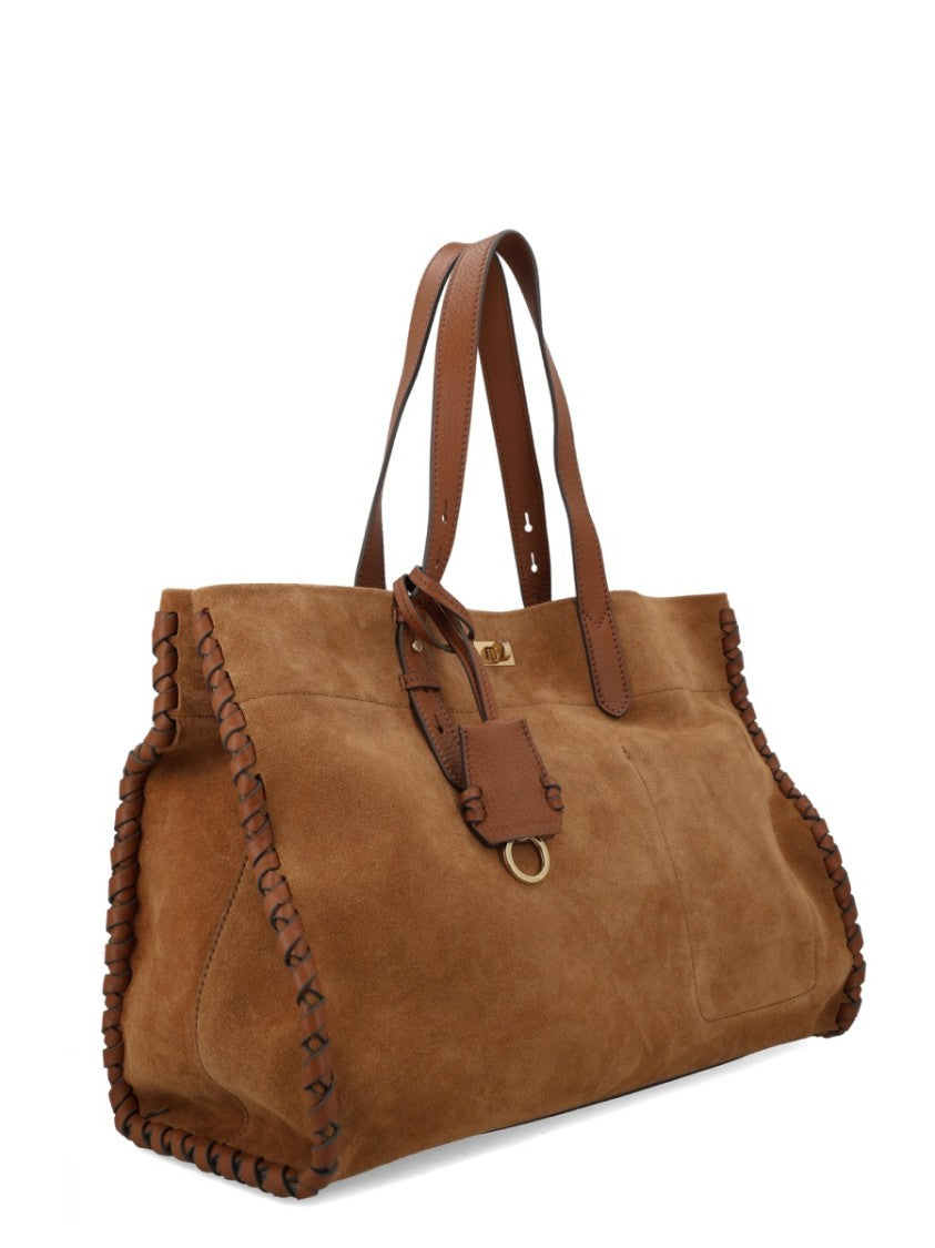 Anya Hindmarch Mortimer Suede Whipstitch Tote Bag