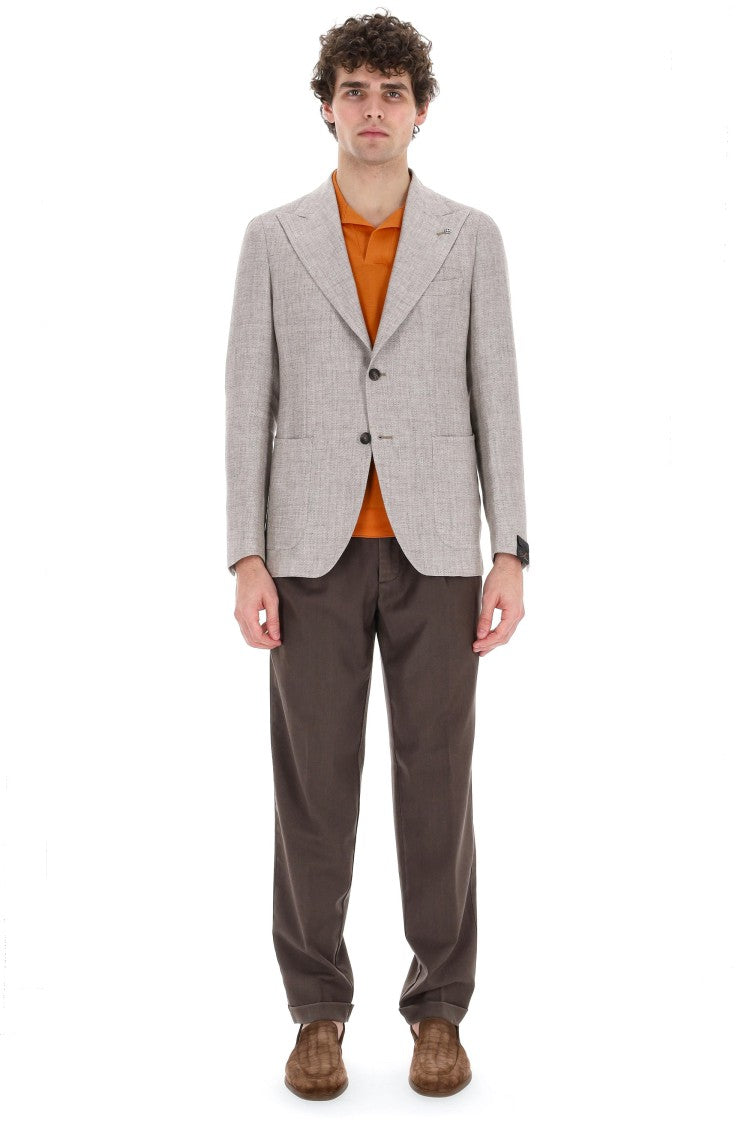 Tagliatore Pino Lerario Line Linen-Wool Knitted Jacket