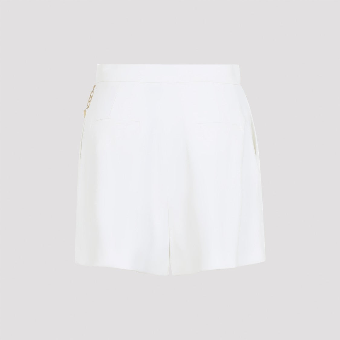 Elisabetta Franchi Tailored Bermuda Shorts With Decorative Gold Chain Detail