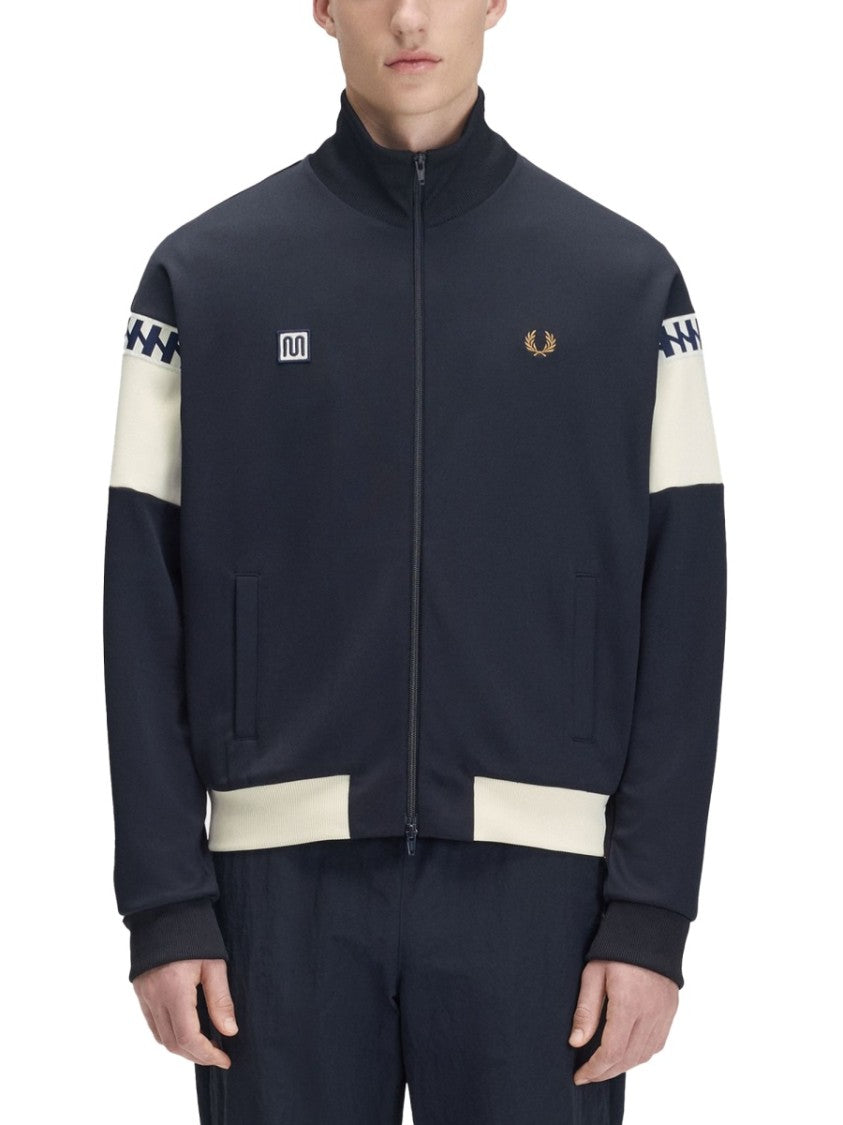 Fred Perry Polyester Cotton High Collar Zip Jacket