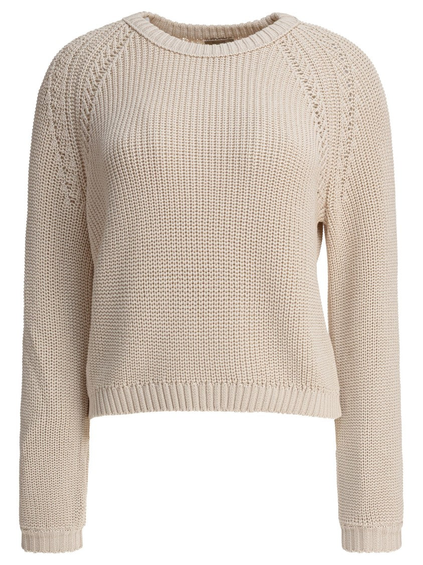 Rakki' Cotton Knit Sweater With Cropped Silhouette