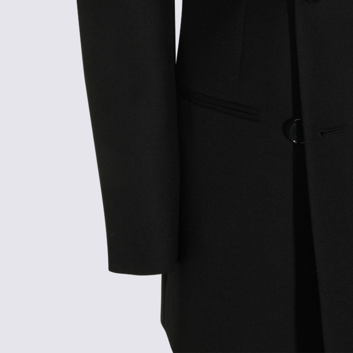 Saint Laurent Double-Breasted Tailored Blazer With Sharp Lapels
