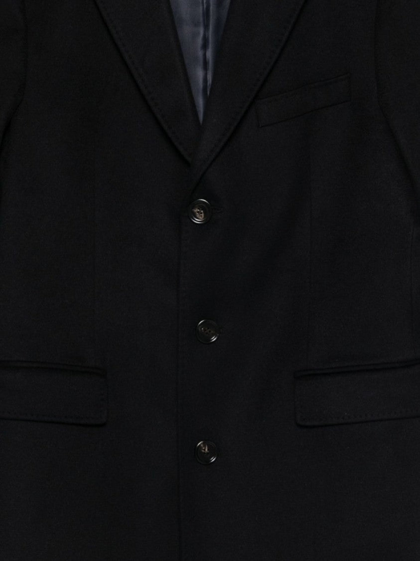 Boss Camel Structured Blue Coat With Tailored Design