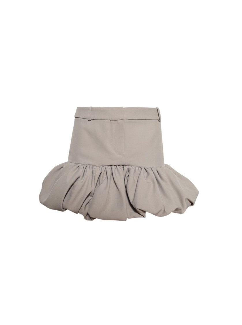 Coperni Gathered Hem Tailored Skirt Beige
