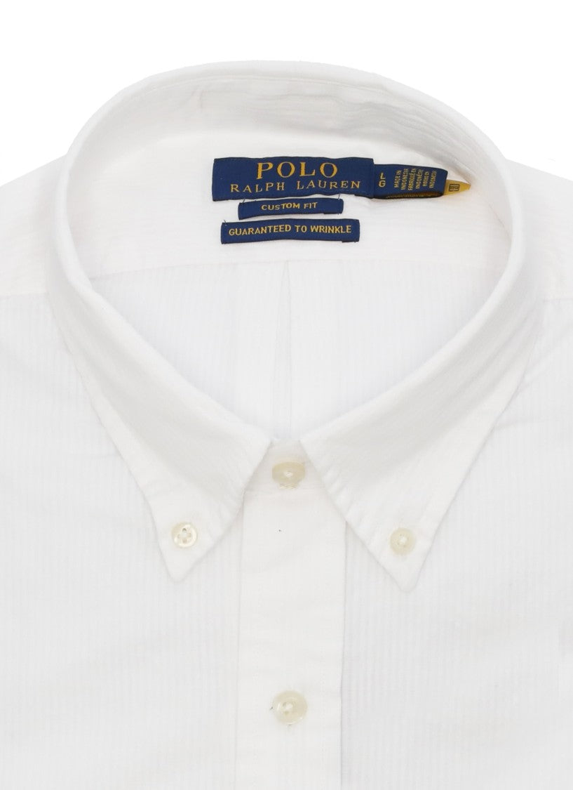 Polo Ralph Lauren Classic White Button-Down Shirt With Iconic Pony Emblem