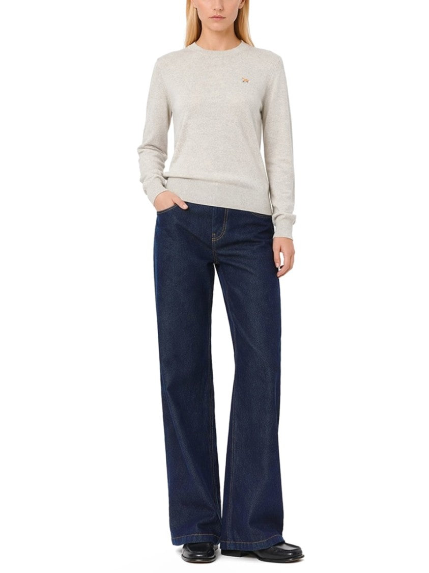 Maison Kitsuné Neutral Wool Regular Fit Sweater