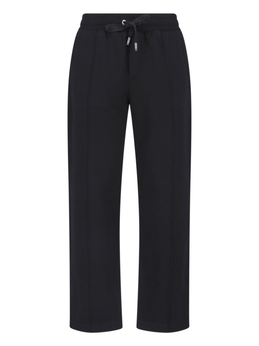 Dolce & Gabbana Black Straight-Leg Cotton Sweatpants