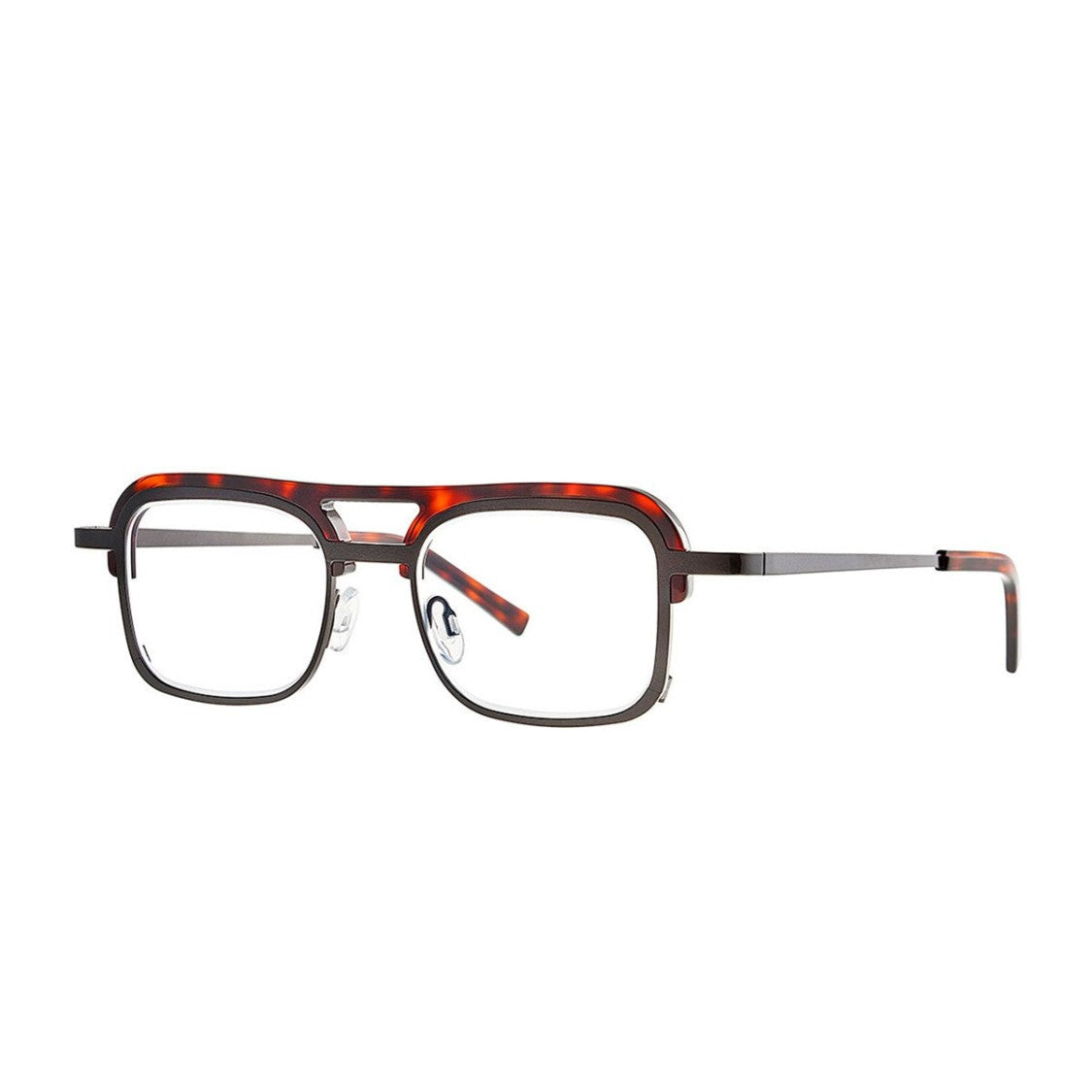 Theo Eyewear Havana Mint Matcha Titanium Pilot Sunglasses