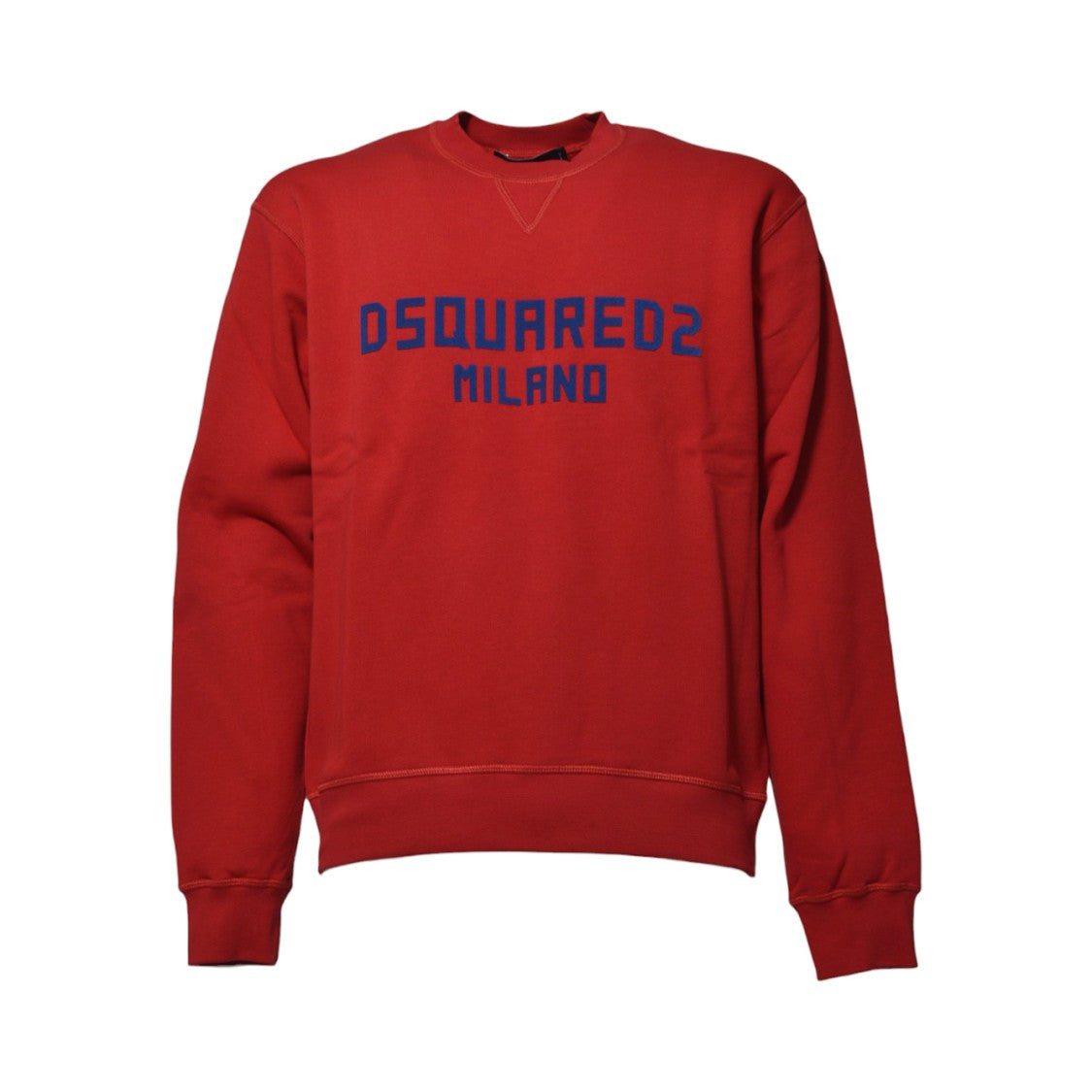 Dsquared2 Classic Crew Neck Red Cotton Sweater