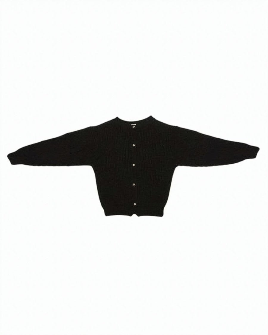 Baserange Textured Knit Cardigan With Button-Down Front
