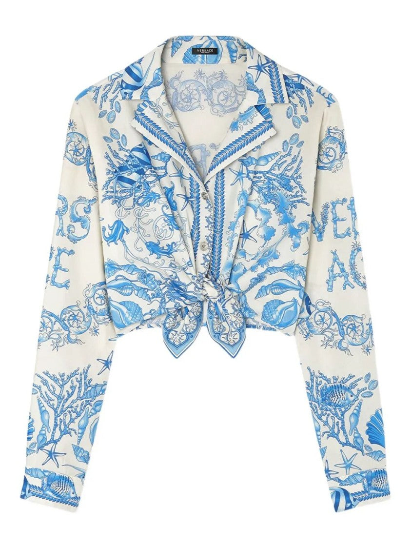 Versace `Underwater Barocco Bicolour Foulard` Informal Shirt