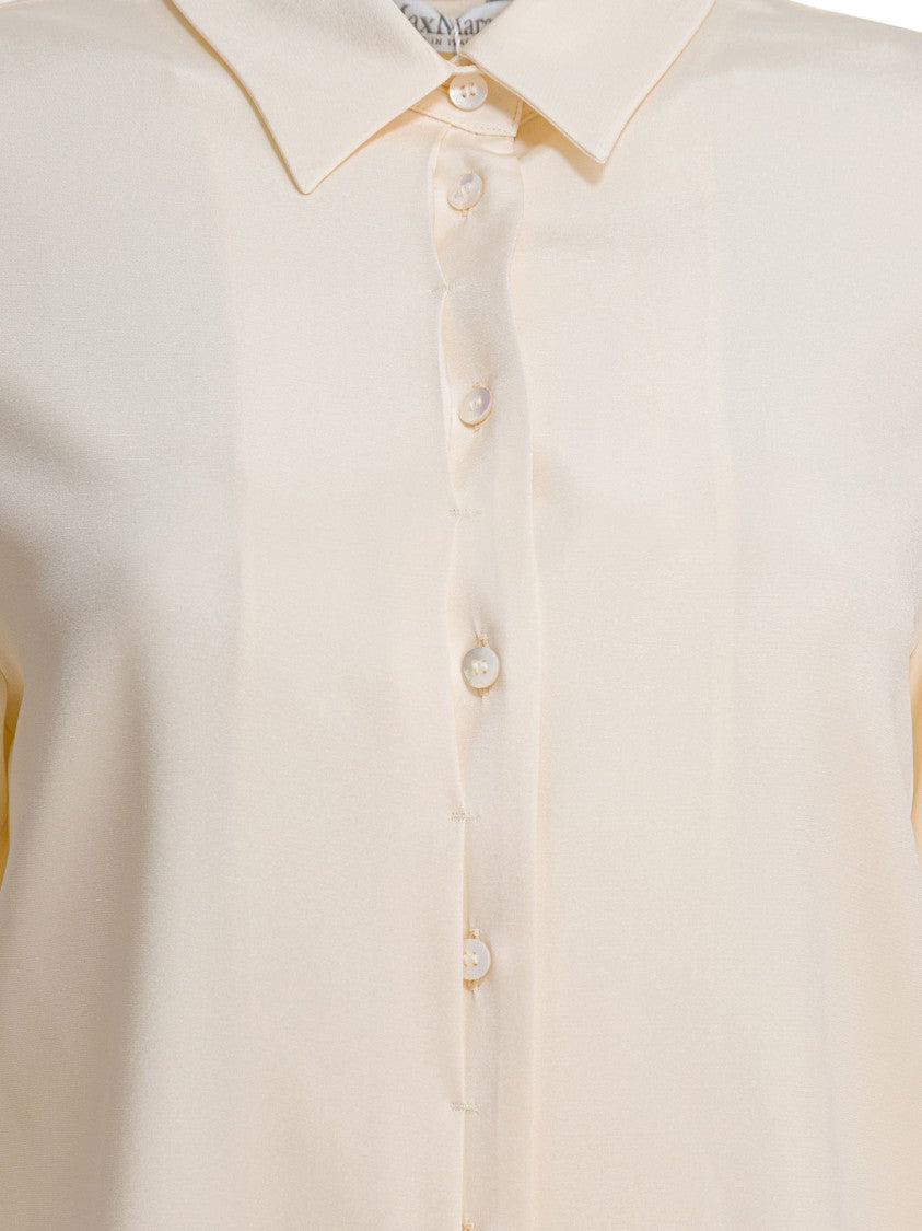 Max Mara Pure Silk Shirt With Classic Collar
