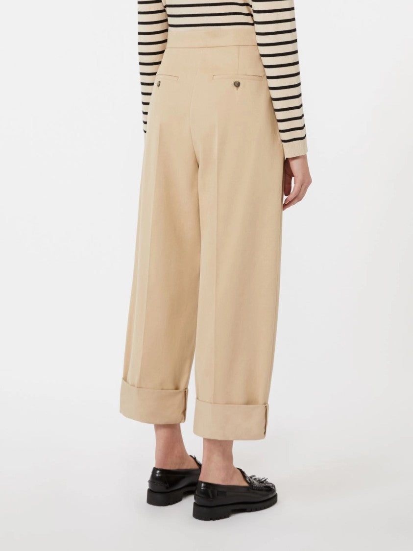 Max Mara Wide-Leg Pants With Cuffed Hems