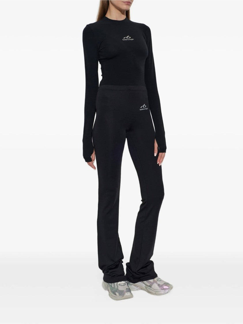 Balenciaga Flared Minimalist Logo Pants