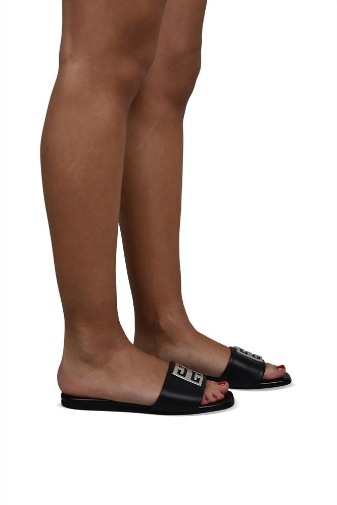 Givenchy Black Leather Sandals