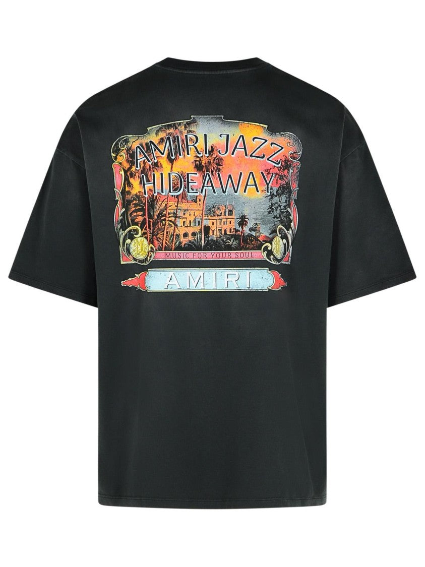 Amiri Amiri Jazz' Black Cotton T-Shirt