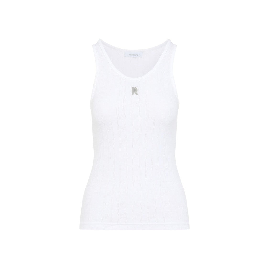 Rabanne Fitted Ribbed Cotton Tank Top