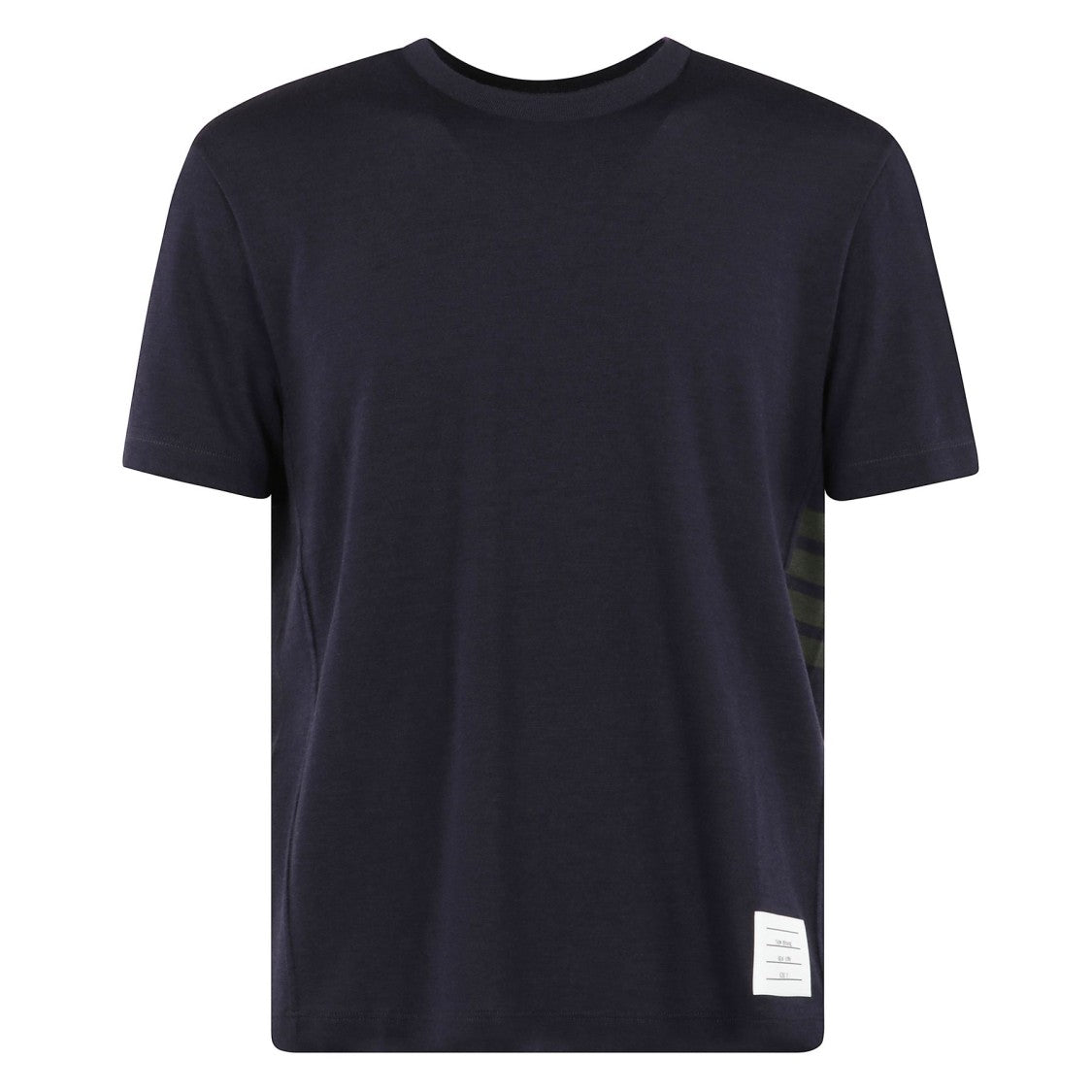 Thom Browne Short-Sleeved Black Jersey Wool T-Shirt
